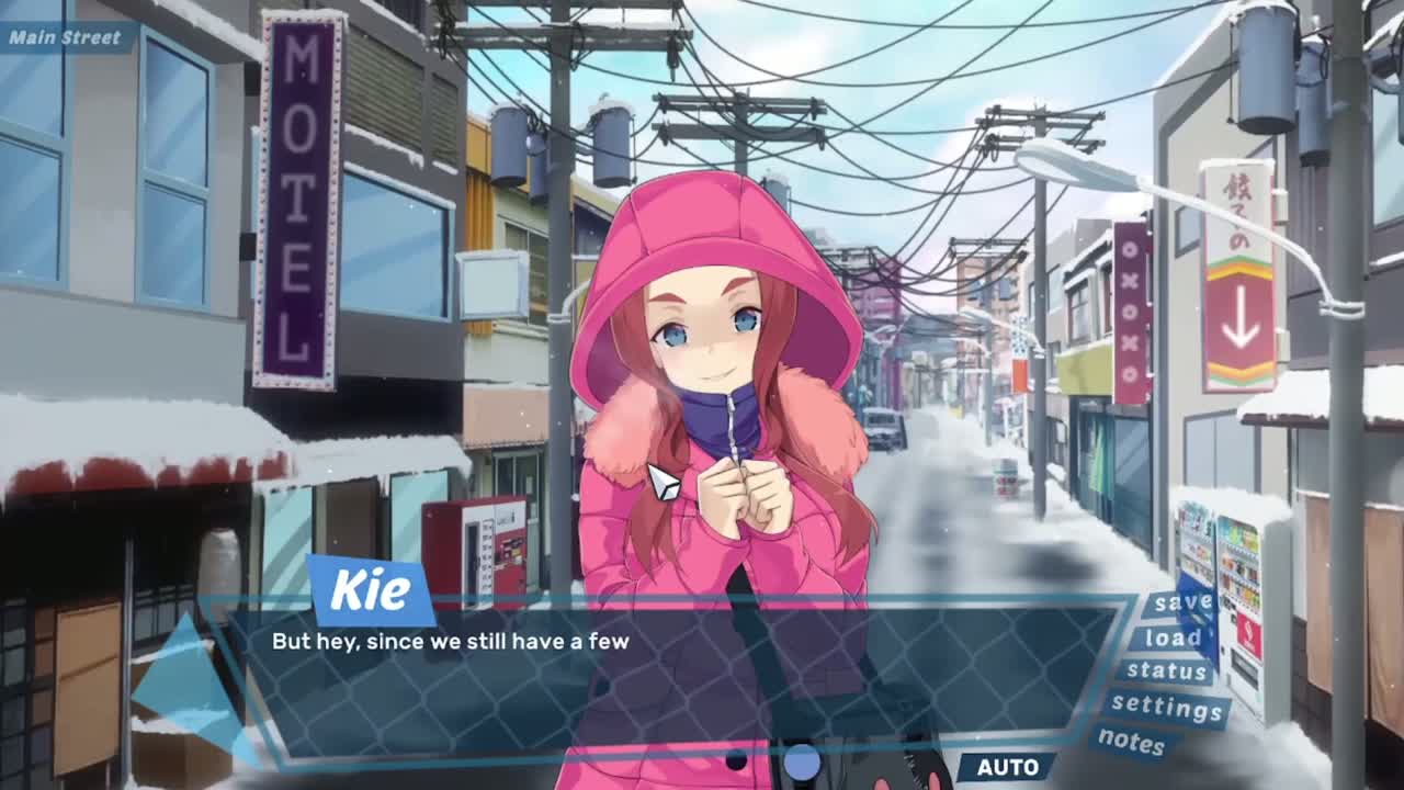 Dialogue on the snowed-in main street