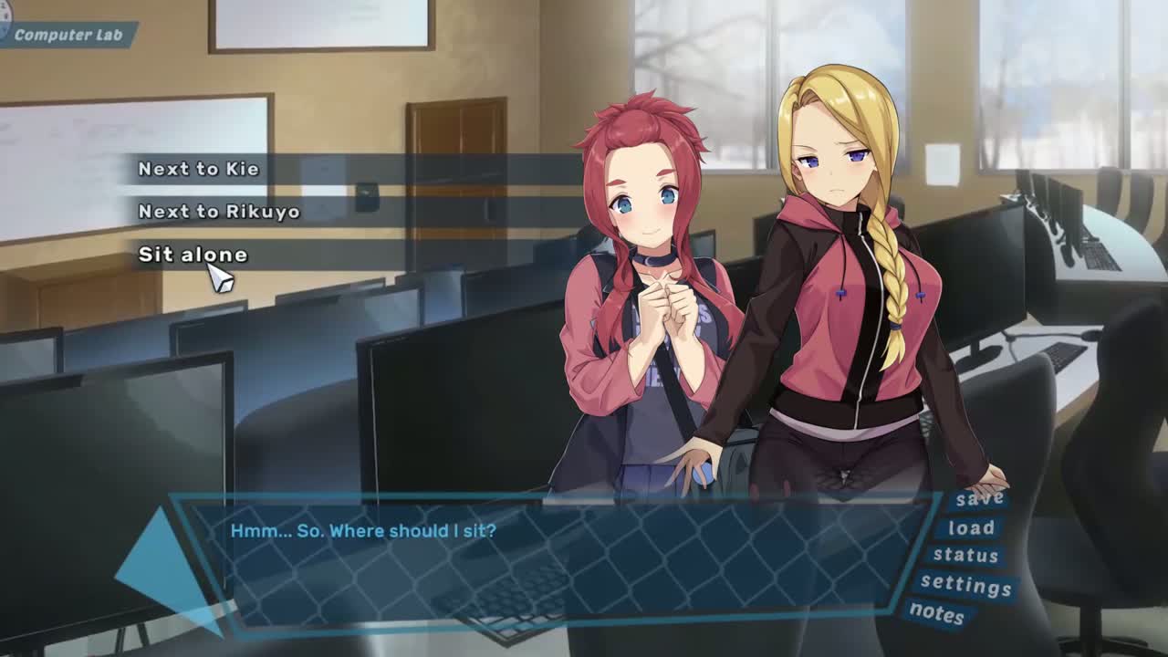Deciding who to sit next to in the computer lab